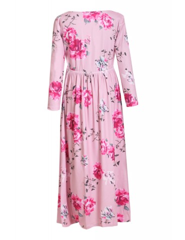 Pink Floral Maxi Dress for Kids